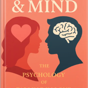 Book cover showing silhouettes of a woman with a heart symbol and a man with a brain illustration, representing the emotional and psychological aspects of love.