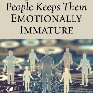 Book cover titled “Why Rescuing People Keeps Them Emotionally Immature” by Louise Blount featuring abstract human figures connected by lines over a circuit-like background.